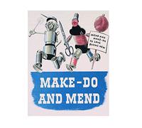 Ecool Make do and mend old ww2 poster retro shabby chic vintage style picture metal wall plaque sign (280mm x 200mm)