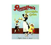 Ecool rowntree's high class mothers cocoa in danger retro shabby chic vintage style picture metal wall plaque sign (280mm x 200mm)