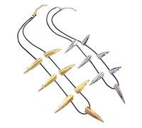 Ecooon 2pcs Forever Claw Necklace for men, golden white necklace for Cosplay New Wakanda King T'Challa t Necklace Halloween Party Anime Cartoon Superhero Jewelry gift