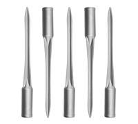 ECOOPTS 5 Pack Aluminum Fence Post Anchor Ground Spike, 1-5/16" Inner Diameter Round Pole Sleeves for Backyards Gardens Yards Porches Grass Clay Dirt