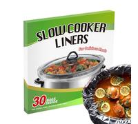ECOOPTS Slow Cooker Liners (30 Liners), 14" × 22" Pot Liners Fit 6-10 Quarts, Disposable Cooking Bags Suitable for Oval & Round Pot, BPA Free (14" × 22")