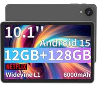 ECOPAD Android 15 Tablet, 10.1 Inch Tablets with Octa-core Processor,HD IPS Screen, 12GB RAM+128GB ROM, Support 1TB Expansion, Dual Band WiFi, BT 5.0,18W Fast Charge and Long-Lasting Battery,Black