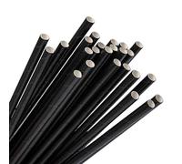 ECOPICNIC Black paper straws 8mm (100 pcs/pack), Disposable paper straws