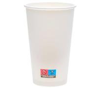 ECOPICNIC Pack of 1000 paper cups, white, 480 ml, diameter 90 mm, disposable cups for coffee to go, tea cups, large coffee cups for takeaway, catering, bakeries, events