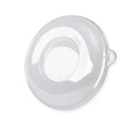 ECOPICNIC Pack of 125 Disposable PET Lids 20 cm for Sugar Cane Bowls 700 ml, 1000 ml and 1200 ml, Domed, 3 cm High, Recyclable, Disposable Tableware Restaurant Takeaway