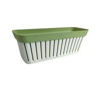 Ecoplast Kreta 40 cm, Plastic Outdoor, Balcony Planter, Terracotta & White, 50cm