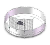 ECOPOOLTECH Pool Basketball Hoop with Backstop, Outdoor Poolside Basketball Kit with Ball & Pump, Backboard Adjustable Basketball Hoop, Adults Teens Pool Games for Above Ground Pool