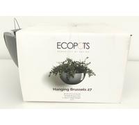 ECOPOTS Hanging Brussels 27 Dark Grey Hanging Basket New F1