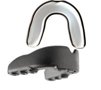 ECOPOWER SPORTS - Sports Mouth Guard Kids, Gum Shield with Case for Rugby, Hockey, Boxing, Football, MMA, Lacrosse and All Contact Sports- Mouldable Mouth Guard for Youth Black & White
