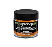 EcoPoxy 15g Metallic Resin Color Pigment Powder for Stunning Epoxy Resin Art - Epoxy Wood Filler for Woodworkers and Artists - Easy Mix, Create Unique Color Effects - Mango Color