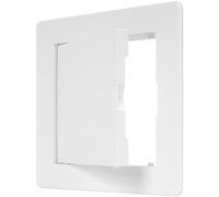 ECOPRO VENT 100 x 100 mm White Plastic Access Panel - ABS Inspection Hatch Panels for Fuse Box Cover Cabinet, Plumbing & HVAC Systems - Wall or Ceiling Access Hatch Door for Openings