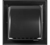 ECOPRO VENT 100mm Black Vent Covers - ABS Cowled Extractor Fan Vent Cover with Back Draught Shutter, Ventilation Grille, Fits Inside Wall or Duct - Wall Vent Cover External - Tumble Dryer Vent Cover