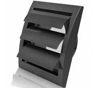 ECOPRO VENT 100mm Vent Cover - Anthracite ABS Plastic Vent Cover, Extractor Fan Vent Cover, Tumble Dryer Vent Cover with Gravity Flaps & Insect Mesh, Air Conditioner Vent Covers for Walls Outside