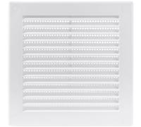 ECOPRO VENT 150x150mm (6 Inch) White Square Air Vent Cover - Plastic Air Vent Grille with Insect Mesh Screen - External Wall Ventilation Cover for HVAC Ducts, Ceiling or Wall Vents - Indoor Outdoor