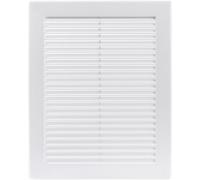 ECOPRO VENT 200 x 250 mm White Rectangular Vent Grille with Protective mesh. Lightweight Plastic Ventilation Register/Cover. Indoor and Outdoor Soffit Vent