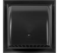 ECOPRO VENT Plastic 6 inch Black Ventilation Grille with Vent Hood, Built in One Direction Gravity Flap - Ø5.9 inch / 9.8 inch x 9.8 inch