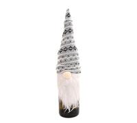 Ecos-Friendly Santa Face Bottle Toppers Holiday Party Decorations with Forests Theme Designs & Reusable Table Displays Christmas Gnomes Bottle Accessory