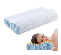 Ecosafeter 2025 New Upgrade Memory Foam Pillow Cervical Orthopedic Deep Sleep Neck Pillow Superior Comfort for Neck Shoulder Pain Sleeping with C