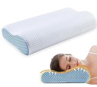 Ecosafeter 2026 New Upgrade Memory Foam Pillow- Cervical Orthopedic Deep Sleep Neck Pillow -Superior Comfort for Neck Shoulder Pain Sleeping with Cooling Pillowcase