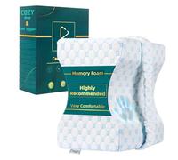 Ecosafeter Ergonomic Knee Pillow Premium Memory Foam Leg Pillow for Sleeping on side-Hip Support and Alignment-Relieve Lower Leg,Knee Pain,Hip Pain,Sciatica And Pregnancy Discomfort