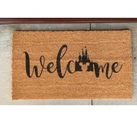 Ecosides Castle Welcome Doormat, Disney Home Decor, Personalized Custom Doormat, Personalized Gift, Painted Doormat for Housewarming Gift