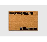 Ecosides Willkommen Auf Wiedersehen German Doormat, Flocked Coir Door Mat, Hello Goodbye Gift, Germany Outdoor Welcome Mat, Custom Personalized Gift