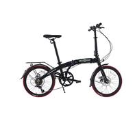 ECOSMO 20" Lightweight Alloy Folding City Bike Bicycle, full disc brakes Small foldup size so fits most car boots easily, 7 Gears,11.5kg - 20AF09BL