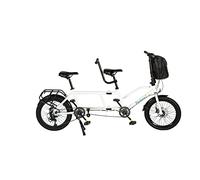 ECOSMO 20" New Folding City Tandem Bicycle Bike 7 Speed Gears, DUAL Disc Brakes, Rear rack,Pedal independently - 20TF01W