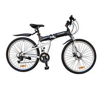 ECOSMO 26" Wheels New Aluminium Folding Mountain MTB Bicycle Bike, 21 Speed, Front Suspension, Front Disc Brake,All Terrain Folding Bicycle, Clearance Bargain Deals- 26AF18BL