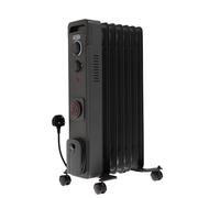 ECOSO 1500W Anthracite UK Plug Oil Filled Electric Radiator 620 x 240mm | Steel Construction. Generous Heat Output. Contemporary Style. Oil Filled Design. Castor Wheels Fitted. Standard UK Plug.