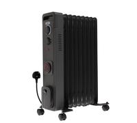 ECOSO 2000W Anthracite UK Plug Oil Filled Electric Radiator 620 x 240mm | Steel Construction. Generous Heat Output. Contemporary Style. Oil Filled Design. Castor Wheels Fitted. Standard UK Plug.