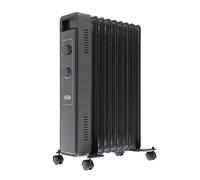 ECOSO 2000W Anthracite UK Plug Oil Filled Electric Radiator 620 x 240mm | Steel Construction. Generous Heat Output. Contemporary Style. Oil Filled Design. Castor Wheels Fitted. Standard UK Plug.