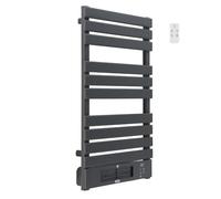 ECOSO 2000W Anthracite WiFi Smart Electric Heated Towel Rail Fan 1010x555mm | Aluminium Construction. Generous Heat Output. Contemporary Style. Integrated Fan. WiFi Control. Hardwired Installation.