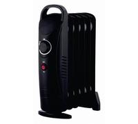 ECOSO 800W UK Plug Oil Filled Portable Desktop Electric Radiator Black | Steel Construction. Generous Heat Output. Contemporary Style. Oil Filled Design. Anti-Tip Feet. UK Plug Fitted.