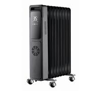 ECOSO Anthracite UK Plug Oil Filled Portable Electric Radiator 2400W | Steel Construction. Generous Heat Output. Contemporary Style. Oil Filled Design. Castor Wheels Fitted. Standard UK Plug.