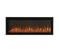 ECOSO Black Wall Mounted Electric Fire with Built in Fan Heater 40"