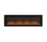 ECOSO Black Wall Mounted Electric Fire with Built in Fan Heater 50"