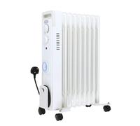ECOSO Finn 2000W White UK Plug Oil Filled Electric Radiator - 620mm x 240mm