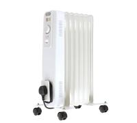 ECOSO Lio 1500W White UK Plug Oil Filled Electric Radiator - 540mm x 240mm