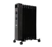 ECOSO Luan 2000W Black UK Plug Oil Filled Electric Radiator - 620mm x 240mm
