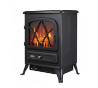 ECOSO Siena Black Electric Stove with Built In Fan Heater - 548mm x 415mm