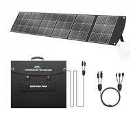 Ecosonique 300W Portable Solar Panel for Most Power Stations, Foldable & Lightweight Solar Suitcase with Kickstands, 40V MC4 & Multi-Output for Solar Generators, RVs, Camping, and Outdoor Use