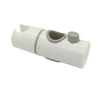 EcoSpa 25mm Hand Shower Riser Rail Head Slider Clamp Holder Bracket in White/Grey Trim