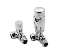 EcoSpa Chrome Corner TRV Thermostatic Radiator Valve Pack (Pair)