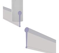 ECOSPA Replacement Rubber Seal for Folding Bath Shower Screen Enclosures • Clear • 2 Metre (2 metres, Clear)