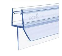 ECOSPA Rubber Plastic Bath Shower Screen Seal Strip for 4-6mm Glass Door Up to 20mm Gap (Straight)
