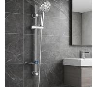 ECOSPA Shower Riser Kit, Shower Slide Bar with Shower Head, Hose, Head Holder and Soap Dish, Adjustable Height Bracket for Bathroom