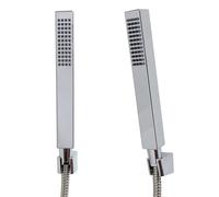 ECOSPA Square Shower Handset Chrome Bathroom Handheld Head Single Mode