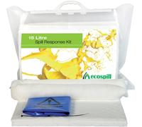 Ecospill OILSK15 Oil Only Clip Top Spill Kit, 15 Liter