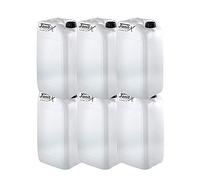 Ecostacker by Janit-X 25L White Plastic Stack-able (6 Pack) BPA Free